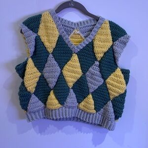 Handmade crochet sweater vest